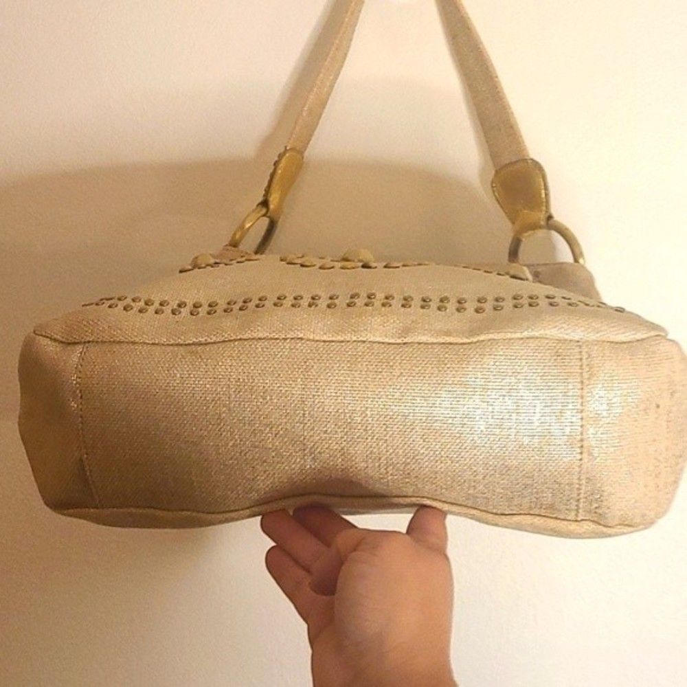 Franco Sarto vintage Y2K metallic gold studded purse - Picture 3 of 14
